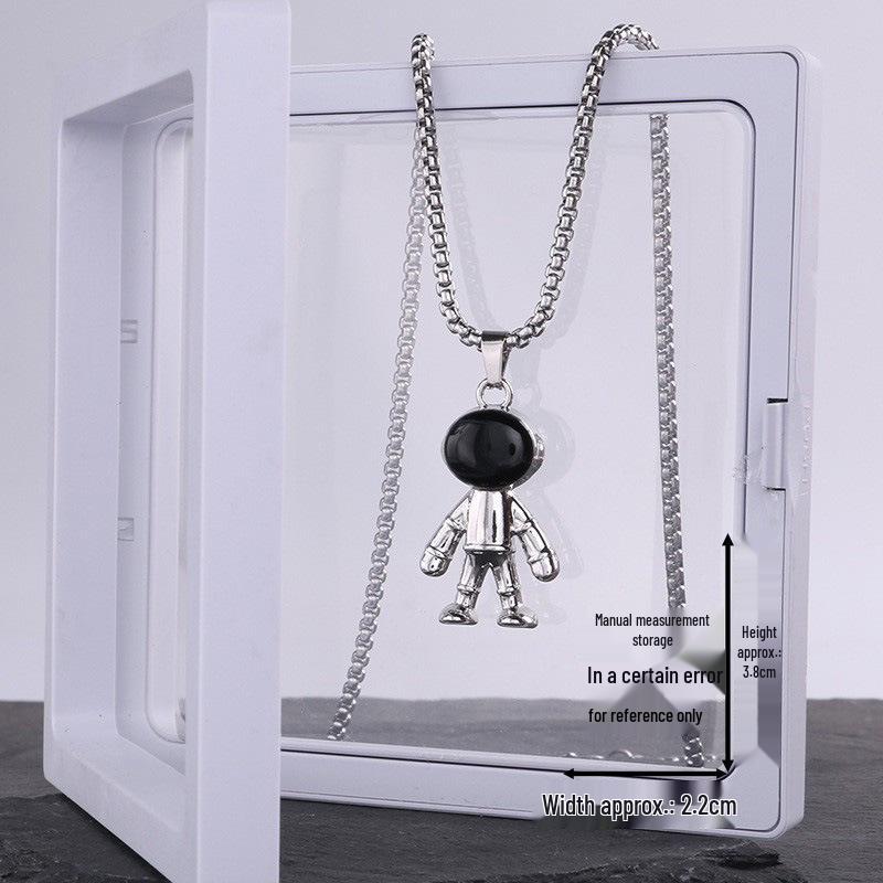 Astronaut Stainless Steel Necklace - Unisex Hip Hop Disco Chain