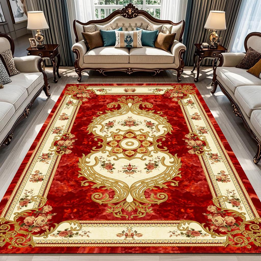 European Style Light Luxury Sofa Carpet for Living Room or Bedroom