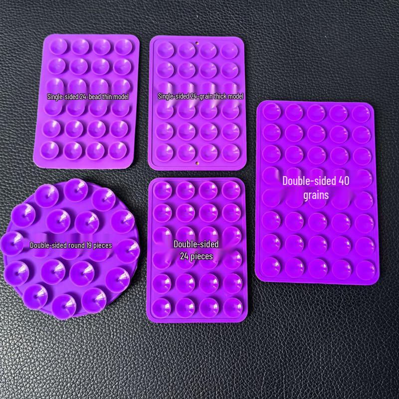 Adesivos de Ventosa de Silicone Dupla Face para Celular – Disponíveis em Conjuntos de 19, 24, 40, 48 e 80. Design Redondo e Espessado.