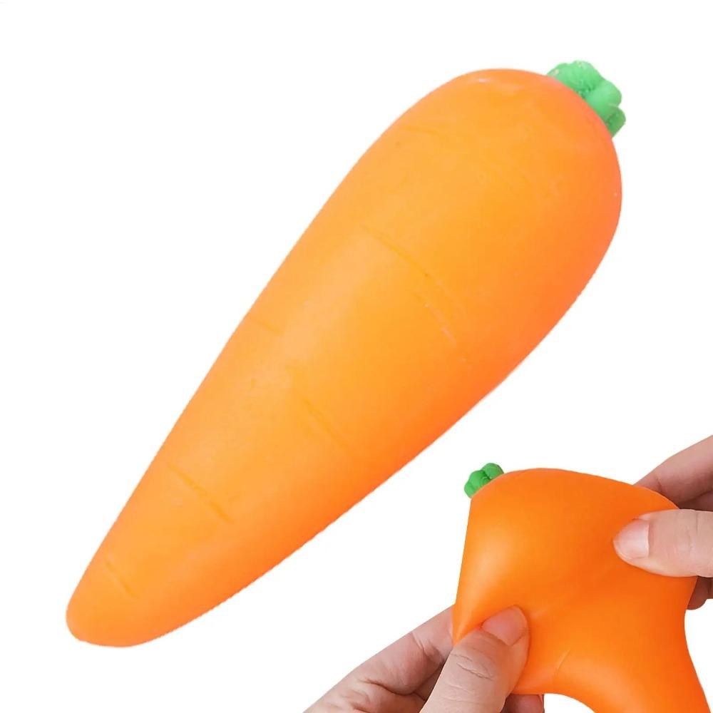 1Pc Carrot Vegetable Squishy Stress Relief Toy Fidget Decompression Pinch Sensory Toy For Kids And Adults Gift