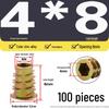 Zinc Alloy Hex Self-Tapping Nut with Washer for Furniture, Internal/External Thread, Medium Wood, Sizes M4-M8.