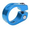 28.6mm Bike Seat Post Clamp Aluminum Alloy Locking Seat Tube Holder Clip for Mountain BicycleBlue
