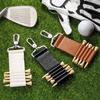 Golfs Pouch Clip Golfs Tees Holder Golfs Bag Accessories Golfs Pouch Organizer Belt PU Leather Golfs Tees Bag For Golfs