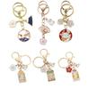 Villageriver Japanese Souvenir Keychain Set - Mt. Fuji, Cherry Blossom, Maneki-neko, Omamori (3 Omamori Included)
