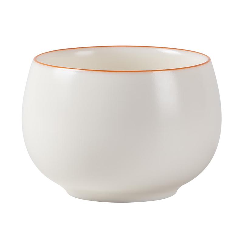 White Ceramic Ru Ware Master Teacup with Gift Box