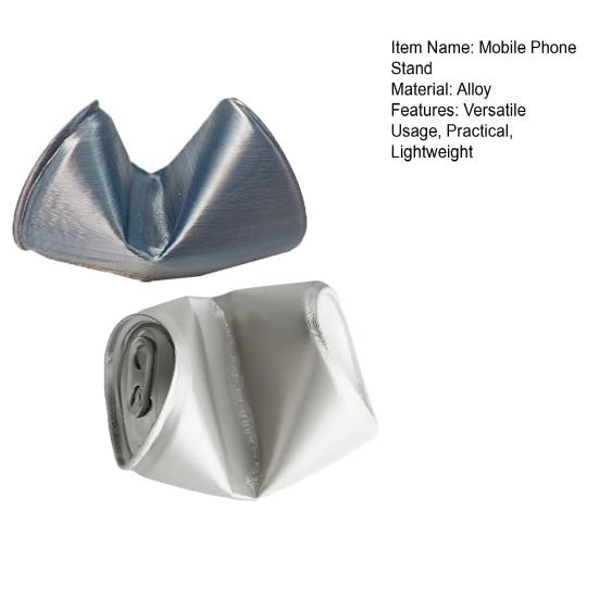 2Pcs Mobile Phone Stand Crushed Can Design Phone Holder Desk Nightstand Shelf Stand for Video Calls Streaming