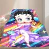1pc Betty Boop Blanket, Super Cozy Printed Home Blanket, All-Season Warmth