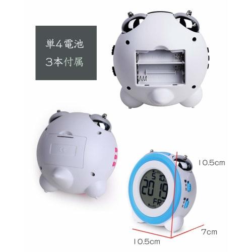 Alarm Clock with Loud Sound, Two Alarms, Snooze Function, LED Backlight, Digital, Battery-Operated, Desk Clock (Black)