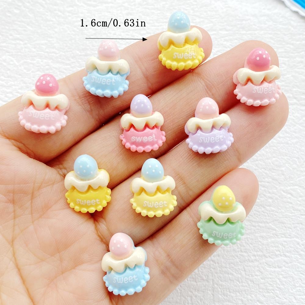 30Pcs Cute Mini Cartoon Ice Cream Cake Nail Art Resin Designer Charms DIY Craft For Nail 3D Decorations Jewelry