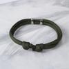 GEMCHIC Women's Adjustable Colorful Rope Bracelet with 18K Titanium Steel Bar, Engravable Personalized Unisex Fashion Wristband