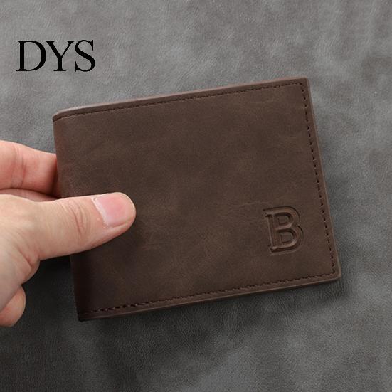 Pocket Short Wallet Men Bifold Minimalist with Zippered Coin Card Holder for Work Travel