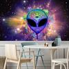 Trippy Alien By Brizbazaar Indian Tapestry Watercolor Wall Carpet Tapestry Watercolor Wall Carpet Novelty Art Decor Funny Blanke