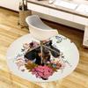 1pc Office Carpet Chair Mats Floral Dachshund with Butterflies Perfect for Decorating Office Chairs, Living Rooms, Or Bedrooms