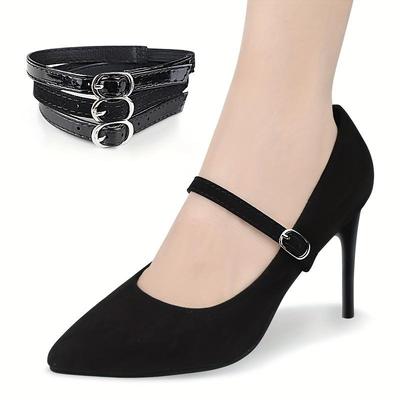 1Pair Women's Anti-Loose Adjustable Heel Straps Convenient Fixing Bands for Daily High Heel Use