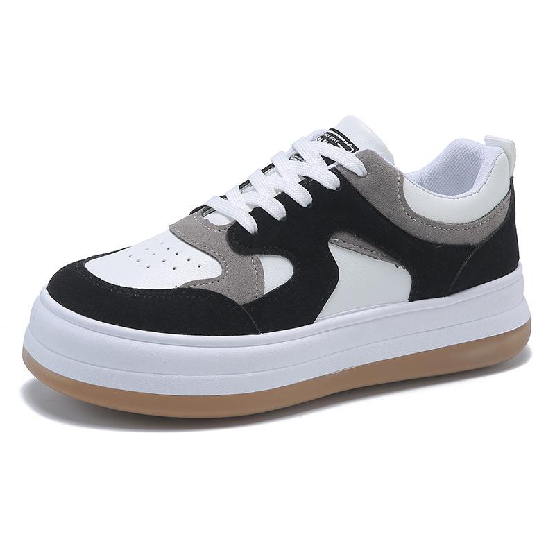 Casual Shoes Women's Summer New Thick Baseplate Shoes Women's Breathable Leather Surface Women's Versatile Ins Single