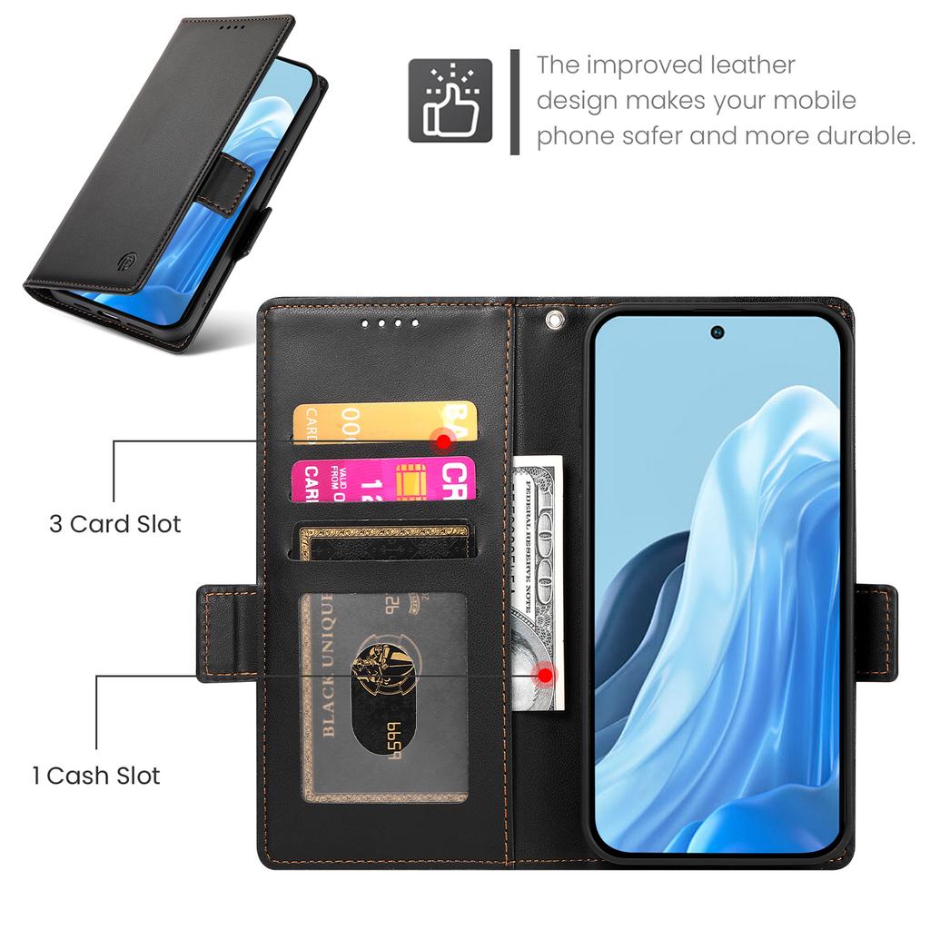 DF-010 Für Samsung Galaxy M35 5G Ständerhülle PU Leder Brieftasche Handyhülle