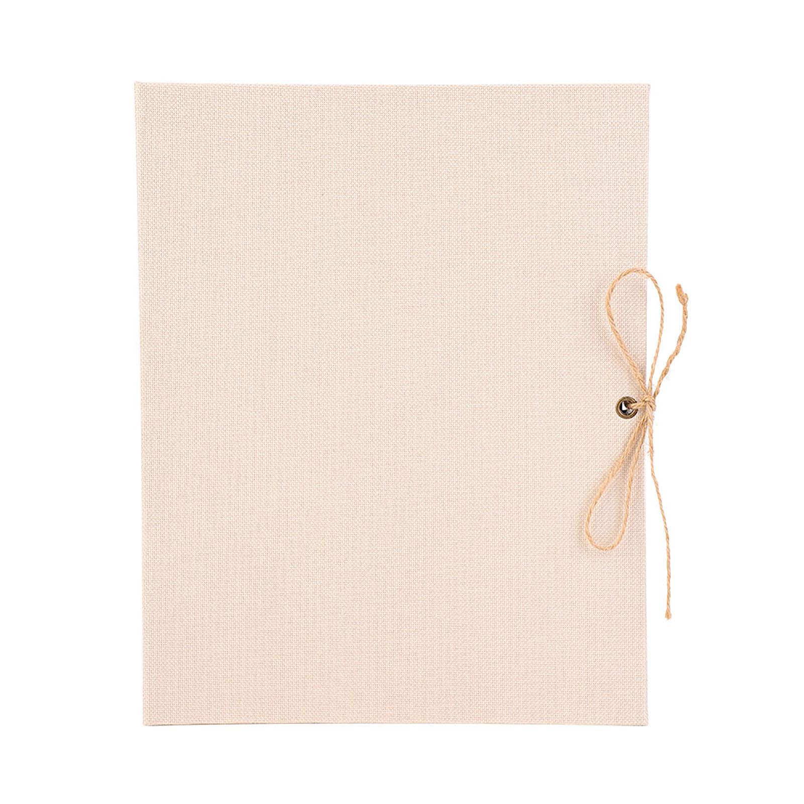 

Творческий льняной альбом для открыток своими руками, альбом для вырезок, простой вкладыш с веревочным ремешком, 30 страниц(коричневый)