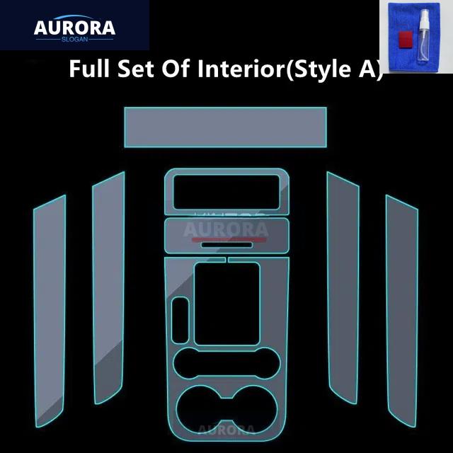 Pro VOLKSWAGEN TOUAREG 11-18 Průhledná ochranná fólie z TPU na středovou konzolu interiéru vozu, fólie proti poškrábání a opravná fólie, příslušenství