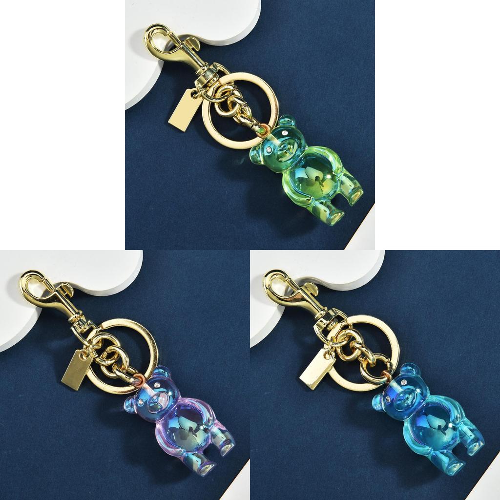 Style 3d Bear Keychain With Electroplated Metal For Bag Decoration