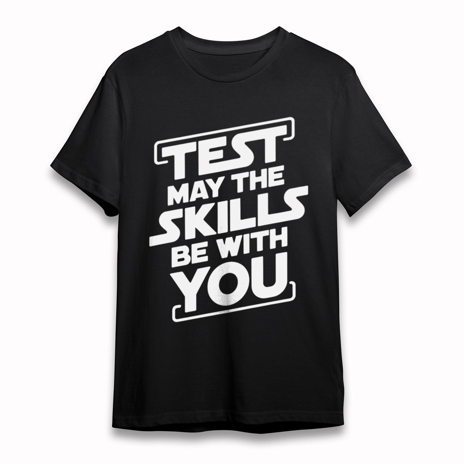 Women s Plus Size Classic T-Shirt Mens Womens Tees Top May The Skills Be With You Exam Cotton Tee USA L