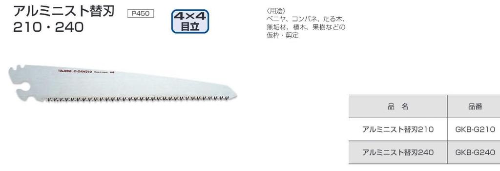 Tajima Blade Length G-Saw 210, 210mm, GK-G210