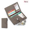 Rfid Multifunctional Travel Passport Wallet Card Holder Women'S Leather Thin Wallet Ticket Cover Holder Zipper Pocket Card Holder