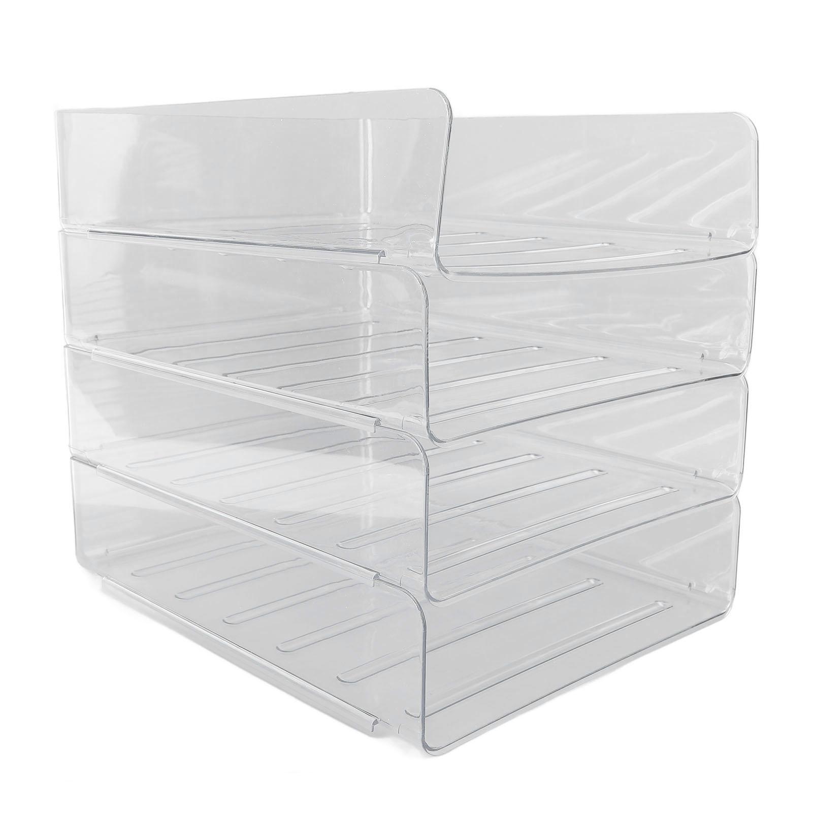 

Настольный набор лотков для писем 4 слоя Утолщенный Прозрачный Многофункциональный Штабелируемый Лотки для бумаги формата А4