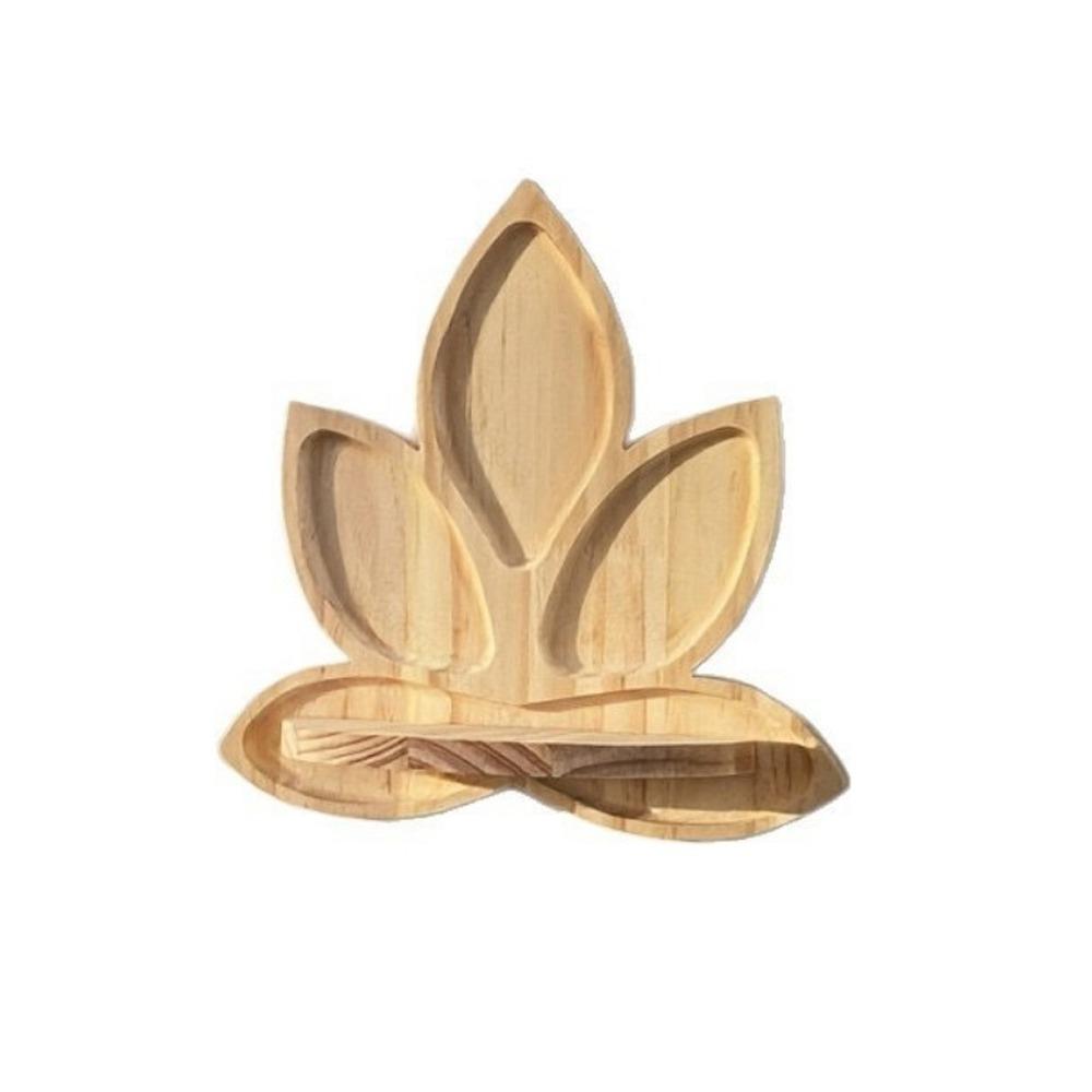Wall Mounted Lotus Shaped Storage Rack Wooden Aromatherapy Display Rack  for Living Room