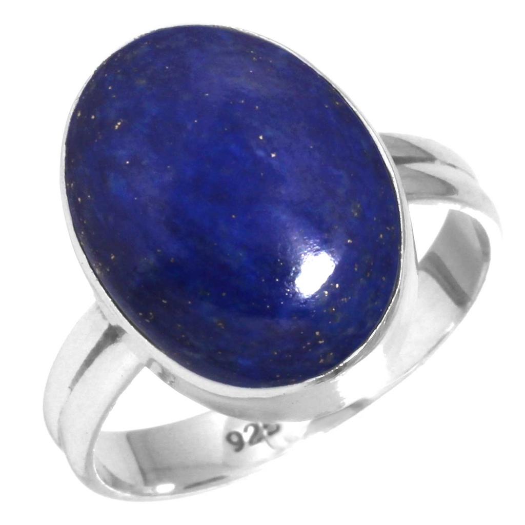 925 Sterling Silver Ring Women Gemstone Handmade Jewelry Friendship Day Gift Blue Green Purple Copper Turquoise Pearl Lapis Mother Of Pearl Cocktail