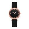 Women Faux Leather Strap Watch Luminous Round Dial Analog Watch Minimalist Ladies Casual Formal Wristwatch Gifts for Her