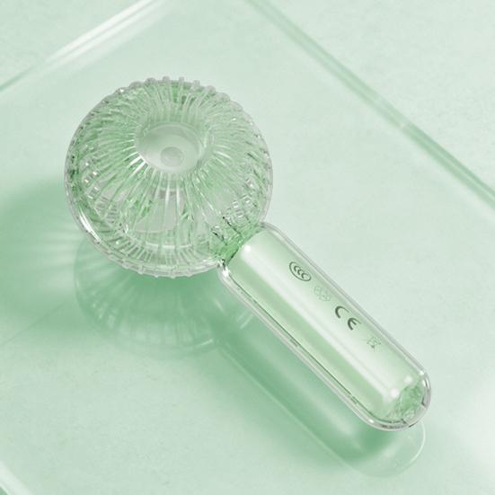 Portable Handheld Fan with LED Light USB Rechargeable Mini Fan with Hook 3 Speeds Brushless Motor Quiet Summer Gadget for Travel Office Outdoor