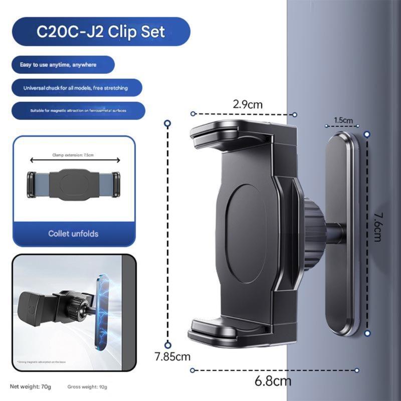 Portable Gym Phone Holder with N52 Magnets Secure Base Magnetic Phone Stand 4.5-7 Inch Smartphones Anywhere Gift