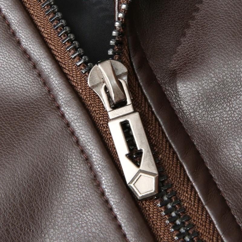Herren Plus Size PU-Lederjacke Lässige Winddichte Oberbekleidung Urbaner Stil