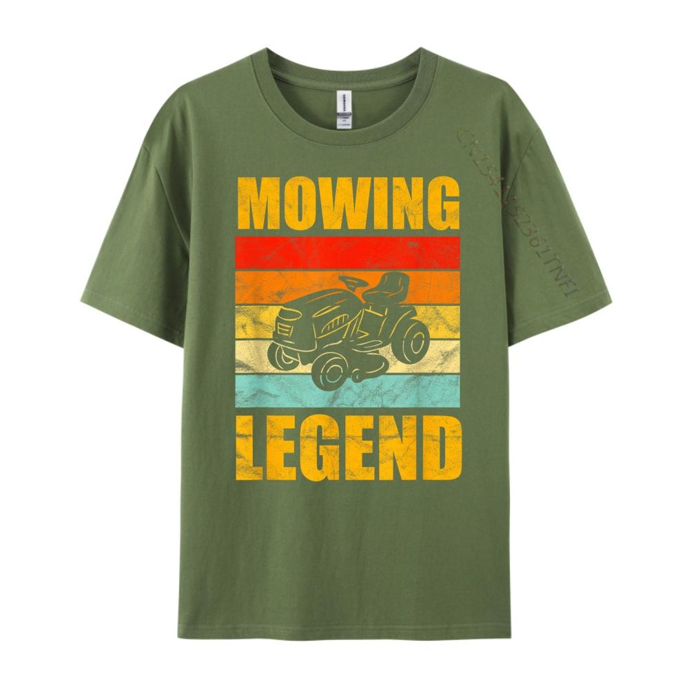 Funny Lawn Mower Mowing Legend Yard Work Lawn T Shirt Men 100 Cotton Shirts Memorial Day Graphic Tshirts