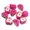 10pcs/lot Colored Half Apple-Shape Acrylic Beads Loose Spacer Bead For Jewelry Making DIY Charms Phone Chains Bracelet Accessory
