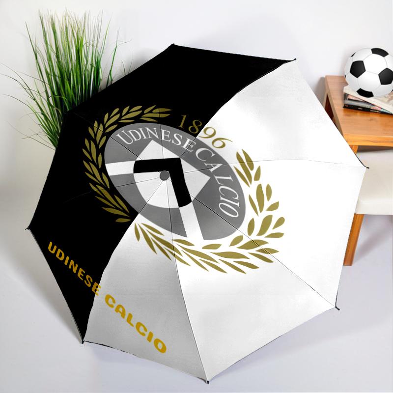 Udinese Calcio Crest Automatic Folding Umbrella - 8-Rib Travel Umbrella with Auto Open/Close & Portable, Gift for Christmas, Birthdays