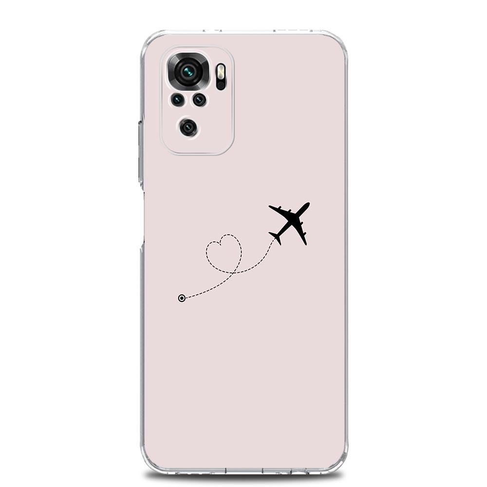 Handyhülle für Xiaomi Redmi Note 15 14 13 12 4G 10 11 Pro Plus 5G 14C 13C 12C 10C Klare Weiche TPU Hülle Flugzeugmuster