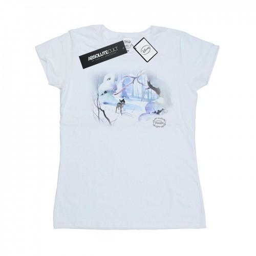 

Disney Womens/Ladies Bambi Snow Cotton T-Shirt білий