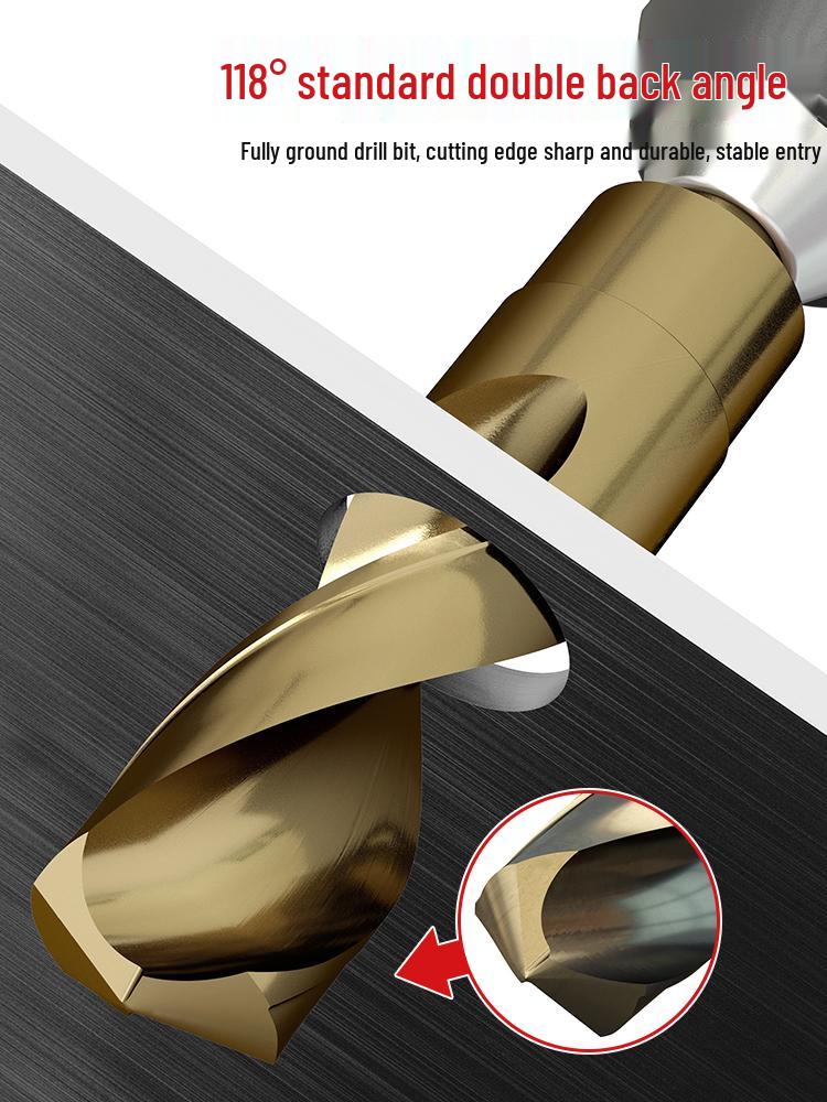 Bailey High-Speed Steel Reduced Shank Twist Drill Bit for Metal, Iron, Aluminum, Stainless Steel