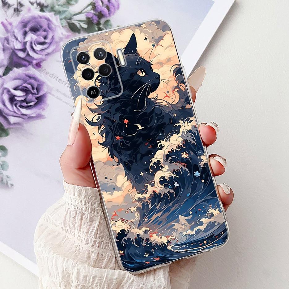 For Oppo Reno 5 Lite Case CPH2205 Fashion Painted Cover Soft Slim Phone Case For Oppo Reno5 Lite Reno 5F 5Z Reno5F Reno5Z Fundas