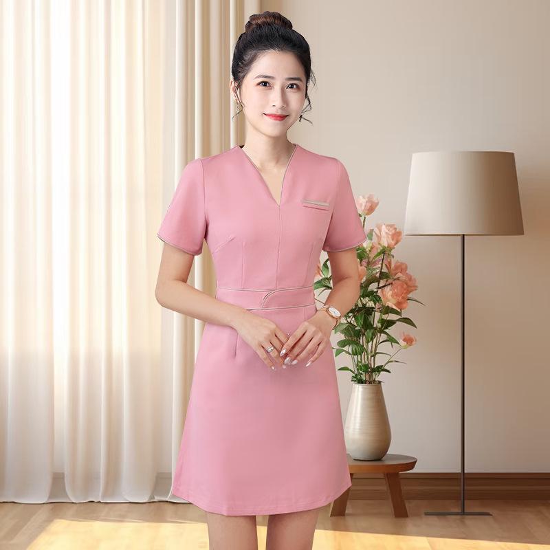 Women's Summer Professional Beautician Attire for Salon & Medical Aesthetics