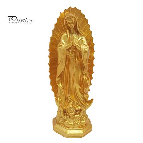 Unique Bookcase Accents Our Lady of Guadalupe Religious Statue, Virgin Mary Figurine, Resin Sculpture, Statement Piece for Cabinet Inspirational