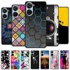 Hülle Für ZTE Blade V40 Design Hülle Weiches Silikon Ästhetische Schwarze Abdeckung Für Blade V40 Design Schutz Stoßfest Hülle Bumper