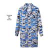 Unisex Dustproof Camouflage Labor Protection Coats with Logo Printing Option - Blue Long Coats