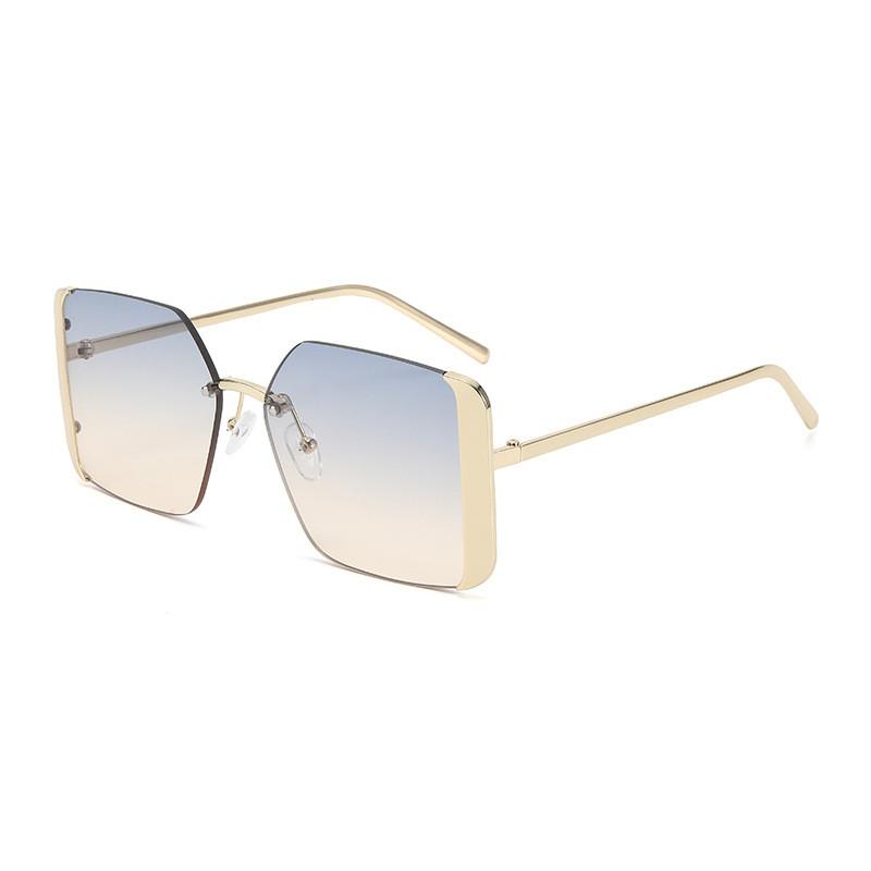 Vintage Round Face Metal Frame Square Uv400 Sunglasses For Outdoor Fans