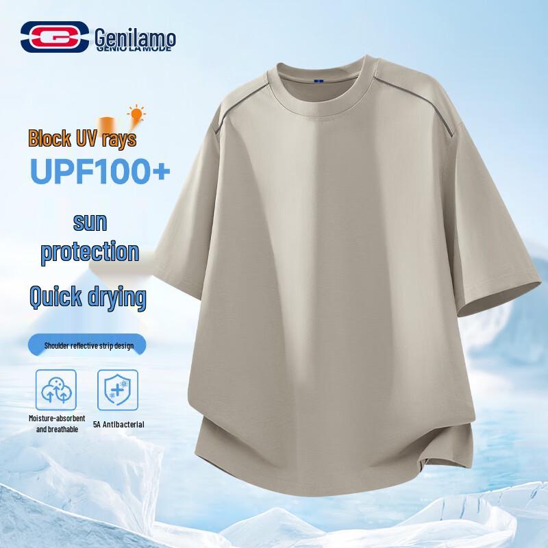 GENIOLAMODE Men s Quick-Dry Breathable Short Sleeve T-Shirt XL