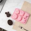 Cute Easter Bunny Silicone Mold – 6-Cavity 3D Cake And Dessert Mold
