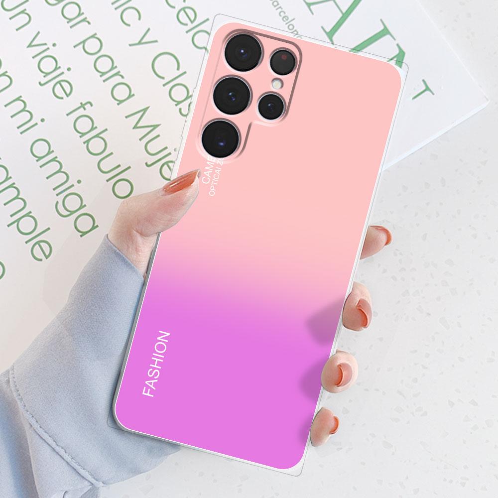 For Samsung S22 Ultra Case S22 Plus Watercolor Marble Transparent Case For Samsung GalaxyS22 Ultra S22Plus Cover Silicone Bumper