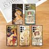 A-Alfons Mucha Primavera Phone Case For Samsung Galaxy S25 S24 S22 S23 Ultra S21 S20 Plus 5G Frosted Non-Slip Full Cover Case