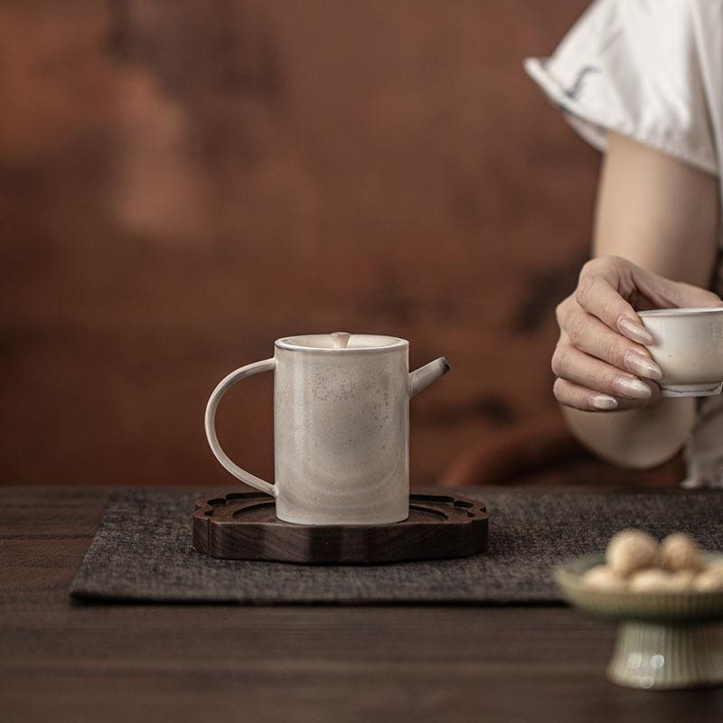 Upright Hand Pot Household Chinese Retro Hand Pot Coarse Pottery Kung Fu Tea Set Teapot Accompaniment